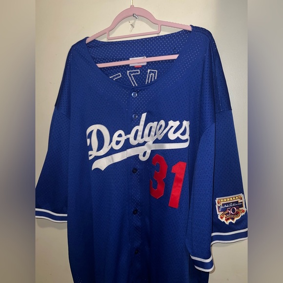 Vintage Mitchell & Ness 50thAnniversary  Jackie Robinson 1997 Mike Piazza Jersey - Picture 3 of 10